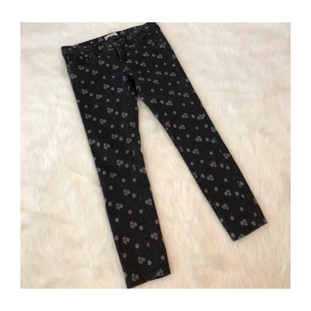 Free People Ditzy Floral Denim Cropped Jeans